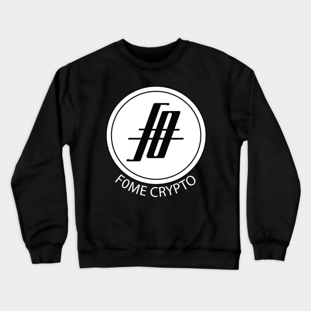 F0ME Crypto Coin - white out Crewneck Sweatshirt by gingerman